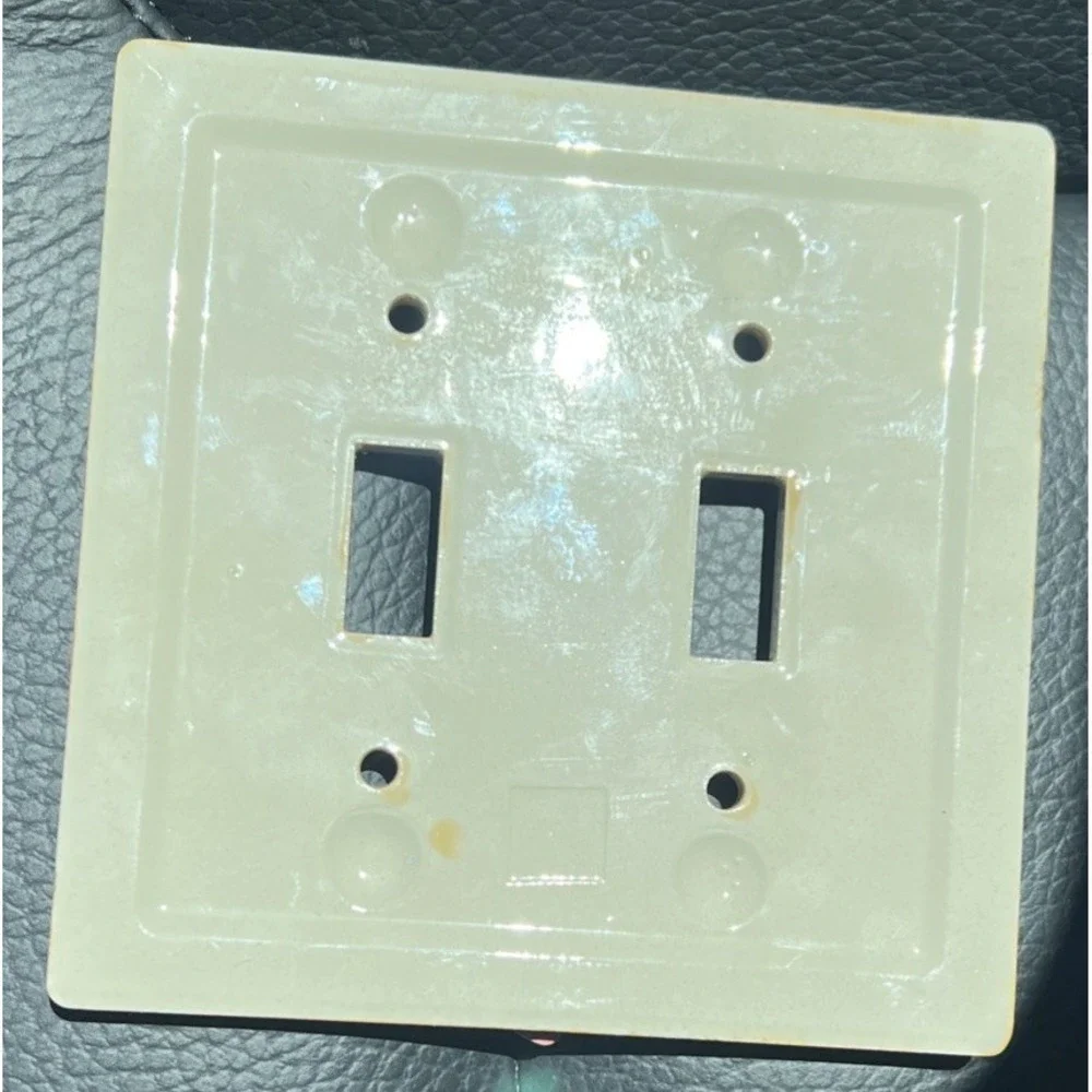 Leaves Double Toggle Switch Plate Hand Made By Artisan Ceramic Nature Leaves